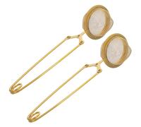 Milisten Coladores de Té de Acero Inoxidable 304, Filtro para Té Suelto, Tamaño Compacto, 2 Piezas Doradas, Accesorio para Hogar y Oficina, Infusor Fácil de Usar