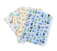 Milisten Colchoneta Empapadores Cama Adultos 4 Unids Baby Cambiando Almohadillas Impermeable Colchón de Dibujos Animados de Cama Reutilizable Nappy Burp Cambiando Mat 45X30 CM (Color)