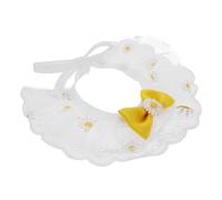Milisten Collar Ajustable para Mascotas Bufanda Decorativa De Encaje Poliéster Tamaño m Amarillo para Gatos Pequeños y Cachorros