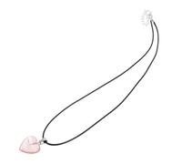 Milisten Collar Corazón Cristal Natural Colgante Romántico Elegante para Mujer Accesorio Versátil San Valentín