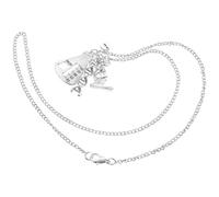 Milisten Collar Creativo Colgante de Estructura de Adn y Microscopio Aleación Segura Brillo Duradero Cadena Cuello Accesorio Adecuado para Estudiantes y Profesores de Química