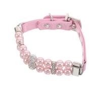 Milisten Collar De Perlas para Perro Elegante Joyas para Mascotas Collar De Lujo Cuentas para Cachorros Decoración para Perritas De Razas Pequeñas Talla XS