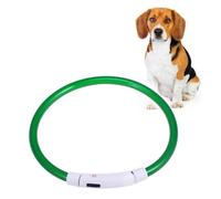 Milisten Collar LED para Perros Recargable USB de 50 Cm Luminoso y Ajustable 3 de Luz Intermitente y Seguridad para Mascotas Noches Oscuras