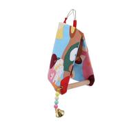 Milisten Columpio para de Tela Triangular Percha Creativa de Dos Niveles Juguete para Aves para Mascotas para Periquitos y Agapornis