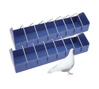 Milisten Comedero Anticaída para Aves y Pájaros En Jaula Plástico Resistente 2 Unidades De 40 Cm Diseño Ranuras Pequeñas para Alimentación Ordenada En Jaulas