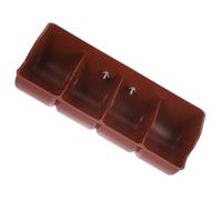 Milisten Comedero para Cerdos De Plástico 4 Compartimentos, Resistente Al Desgaste, Tamaño Adecuado para Granja, para Alimentación De Lechones y Cerdos Jóvenes