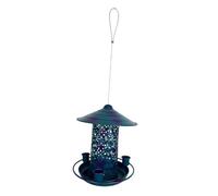 Milisten Comedero para Pájaros Paloma Comederos Colgantes para Pájaros Mijo Soporte De Jaula De Pájaros Exterior Cuidado De De Traspatio Comedero Automatico para Loros Planchar Blue