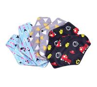 Milisten Compresas Higiénicas de Tela de Bambú Reutilizables 6 Piezas Tamaño Ajustado para Flujo Moderado Diseño Estampado Suave y Ecológico Protector Diario Adecuado Color Aleatorio