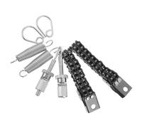 Milisten Conjunto De Pedal De Batería Con Transmisión Por Cadena Doble Tensor De Resorte y Herrajes Para Montaje De Batería Para Pedales De Bombo y Uso Escenarios De Jazz