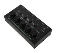 Milisten Consola De Mezclas Pequeña Mezclador De Audio Pequeño Mini Mezclador De Audio Teclado De Streaming Mesa De Mezclas Pequeña Negra