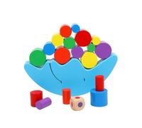 Milisten Construcción Madera para Juguete Educativo Interactivo de Apilamiento Desarrollo de Coordinación Mano y Percepción del Color