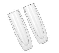 Milisten Copas de Vino Diseño Hermoso y Funcional 2piezas de Doble Capa de Elegante y Resistente para Cumpleaños y Día de San Valentín