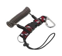 Milisten Cordón de Buceo Antidesprendimiento con Hebilla de Liberación Rápida, Cuerda Elástica Retráctil Negra con Bandera de Buceo, Equipo de Seguridad para Deportes Acuáticos y Cámaras