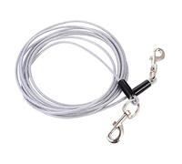 Milisten Correa De Tracción para Perros y Mascotas De Doble Cabeza Alambre De Acero, 5 Mm x 3 M, Resistente a Mordeduras, para Paseo y Entrenamiento De Perros