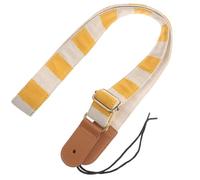 Milisten Correa para Ukelele Ajustable de Algodón Grueso Rayas Naranja y Amarillo Correa de Guitarra Resistente al Desgaste Adecuado para Instrumentos Musicales Folclóricos y Uso Infantil