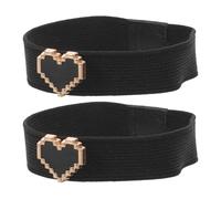 Milisten Correas Elásticas para Zapatos Planos Niña Decoración de Corazones Antideslizantes y Ajustables Accesorio Cómodo para Evitar Que Se Salgan los Mocasines Color Negro 1 Par