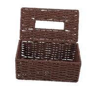 MILISTEN Cubierta de Tejido de Tejido Tejido Rectangular Caja de Papel Hermana Soporte de La Servilleta Decorativa de La Servilleta Decorativa para Decoraciones de Dormitorio Café