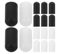Milisten Cubiertas de Silicona para Puntas de Baquetas, Amortiguadores Silenciosos para Batería, 20 Piezas (10 Negras y 10), Accesorio para Práctica y Reducción de Ruido en Batería
