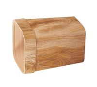 Milisten Cubo de Basura de Plástico Diseño Imitación Madera 12l, Papelera Cuadrada Multifunción para Cocina, Baño y Sala de Estar, Soporte Compacto para Residuos y Almacenamiento Doméstico