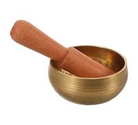 Milisten Cuenco de Meditación de Nepal 8 CM Hecho a Mano en Cobre Puro Cuenco Musical para Yoga y Relajación Decoración Espiritual para Rituales y Viajes Accesorio de Sonido Om para