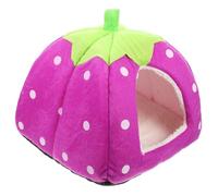 Milisten Cueva para Pequeños Animales Casa Refugio Lavable para Hámsters Cobayas Conejos y Antideslizante Color Morado