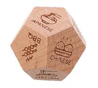 Milisten Dados de Decisión Alimentaria para Cena Hechos de Madera para Fiestas y Decisiones de Comida Rápida