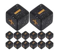 Milisten Dados Educativos para Matemáticas con Símbolos de Adición y Sustracción Set de 20 Piezas en Color Negro Purpurina Accesorio Educativo para Juegos de Aprendizaje Aritmético