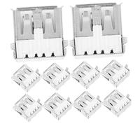 Milisten de Conector USB Hembra 90 Grados Diseño Horizontal 100 Piezas Carcasa Trasera en Aleación de Zinc para Proyectos Electrónicos y Reemplazo