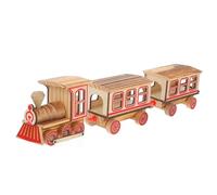 Milisten Decoración de Escritorio Tren de Madera Juguete Infantil y Adorno para Hogar de Tren Simulado para Mesas y Estanterías Festivo