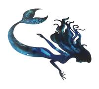 Milisten Decoración De Pared De Sirena Calcomanías De Sirena Para Ventana Decoración De Pared De Metal Con Delfines Decoración De Sirenas Arte De Pared De Metal Para Exteriores