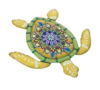 Milisten Decoración de Pared de Tortuga de Metal Amarillo para Hogar y Jardín, Adorno Resistente Que No Se Deforma ni Rompe, Diseño Vintage y Único