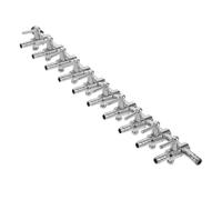 Milisten Desviador de Acuario Válvula de Aire para Acuario Divisor de Bomba de Aire Colector Divisor Distribuidor Metálico para Pecera