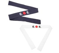 Milisten Diadema Japonesa para Chef y Deportes 2 Piezas y Azul Diseño Dragón Talla Única Absorbente de Sudor Cómoda y Versátil para Karate Yoga y Ciclismo