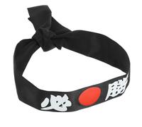 Milisten Diadema Japonesa Samurái Negra Ancha de Algodón para Karate y Chef, Unidimensional, Adecuado para Disfraces, Fiestas y Competencias de Artes Marciales