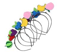 Milisten Diademas de Frutas 6 Piezas para Fiesta Accesorios Cabello Forma de Sandía Plátano Fresa Uva Arándano y Durazno Colores Vibrantes para Eventos y Sesiones de Fotos