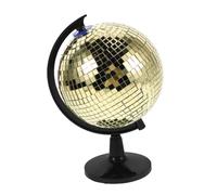 Milisten Disco Ball Globe Decoración Esférica Reflectante Dorada Brillante para Oficina Hogar Fiesta Estética Moderna para Estantes y Mesas