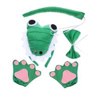 Milisten Disfraz Cosplay de Cocodrilo con Diadema Pajarita y para Adultos Accesorios para Carnaval y Fiesta de Halloween