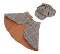 Milisten Disfraz de Detective para Gatos Tamaño M Conjunto de Sombrero y Capa de Poliéster y Transpirable Ropa Cosplay para Mascotas Fiestas y Eventos Temáticos