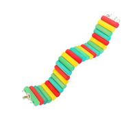 Milisten Escalera Blanda De Tablones Arcoíris para Hámsters Loros Escalada De Madera Natural para Jerbos Colorida