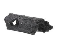 Milisten Escondite para Lagartos de Resina Forma de Tronco Hueco Negro, Resistente Estimula el Instinto de Ocultación en Terrarios Interiores