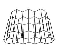 Milisten Estantería Creativa para Botellas de Vino y Brandy, Botellero Metálico Negro 7 Orificios, Compacto, para Encimera y Barra