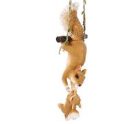 Milisten Estatua de ardilla de jardín, adorno de resina para colgar, escultura de ardilla, bonita figura de animal oscilante para camino, patio, paisaje, árbol, decoración interior al aire libre