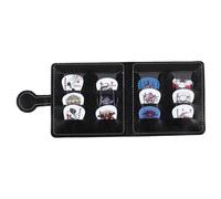 Milisten Estuche De Cuero Tipo Billetera Para Púas De Guitarra y Ukelele Ligero y Compacto Con Cierre Oculto y Diseño Organizador Para Accesorios De Guitarrista Para Llevar Bolsillo o Mochi