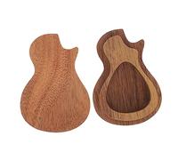 Milisten Estuche de Madera Creativo para Púas de Guitarra y Ukelele, Caja Organizadora Portátil para Viaje y Concierto, Almacenamiento Práctico para Púas