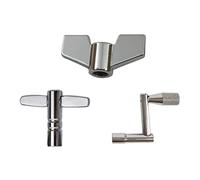 MILISTEN Ferramentas Teclas de tambor 3 unids conjunto de tambores de percusión herramientas de ajuste de tambor Tweys Sintonización de plata