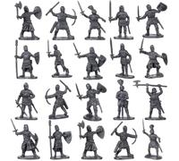 Milisten Figuras de Soldados Medievales en Miniatura: Set de 200 Piezas Ejército Romano y Guerreros Antiguos para Dioramas, Juegos de Mesa y Decoración Histórica