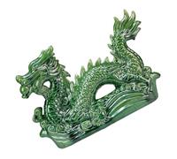 Milisten Figurita de Dragón Cerámico Decorativo Estatua Artesanal de Dragón Verde para y Oficina Decoración Feng Shui para Sala y Escritorio