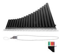 Milisten Flauta de Pan Profesional de Resina Abs 18 Tubos Tono C Color Negro Instrumento Musical Escolar Portátil para Principiantes y Enseñanza en Música Tradicional