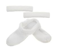 Milisten Forro Térmico Desmontable para Zapatos Zueco Talla 40-41 Interior Afelpado Grueso y Calentador de Pies Invierno Protector Cálido para Botas y Zapatillas Set white