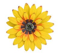 Milisten Gancho Retro Margarita Hierro Decoración Floral Adornos Pared Amarilla Artesanías Hierro Decoración